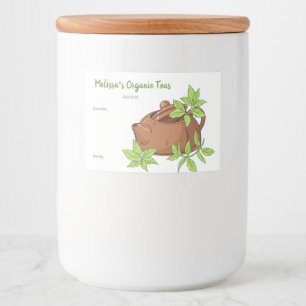 Anpassade Tea och Tea Blend Food Labels Mat Etiketter