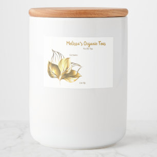 Anpassade Tea och Tea Blend Food Labels Mat Etiketter