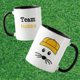 Anpassade Team Little Mouse Baseball Player Mugg