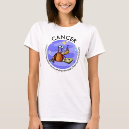 Anpassade Tecknad Cancer Crab-egenskaper Zodiac T Shirt