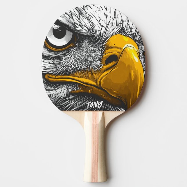 Anpassade Tecknad Eagle Pingisracket (Framsidan)