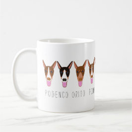 Anpassade Tecknad Podenco Orito Hund Kaffemugg