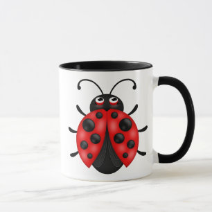 Anpassade Tecknad Red Ladybug Drinkware Mugg