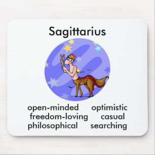 Anpassade Tecknad Sagittarius Centaur Traits Musmatta