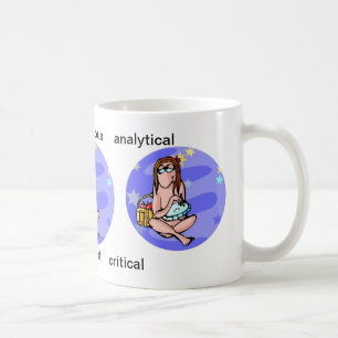Anpassade Tecknad Våg traits Zodiac Kaffemugg