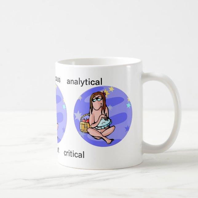 Anpassade Tecknad Våg traits Zodiac Kaffemugg (Höger)