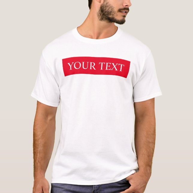 Anpassade Template Manar Modern Red White-Trendig T Shirt (Framsida)