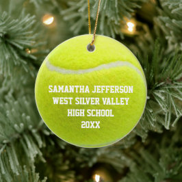 Anpassade Tennis Boll Sports Julgransprydnad Keramik