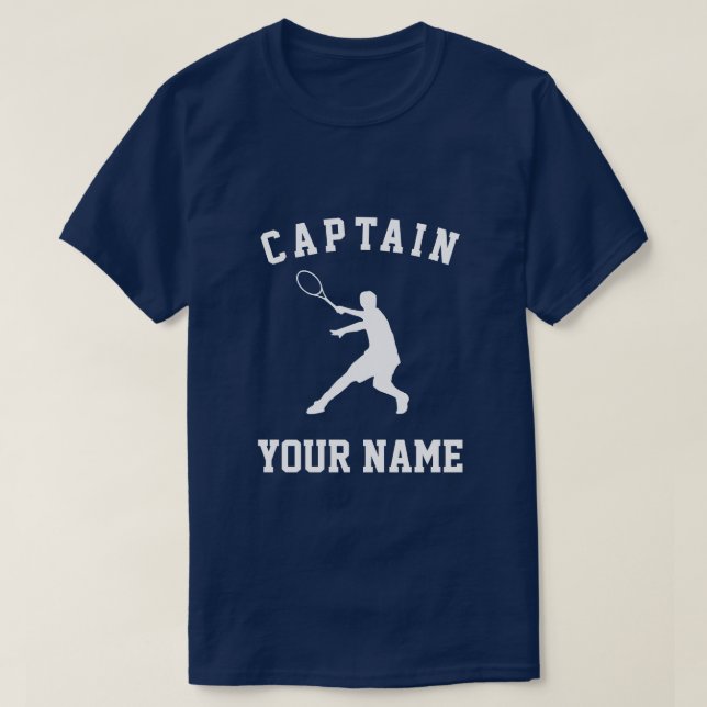 Anpassade tennis kaptens t-shirts (Design framsida)