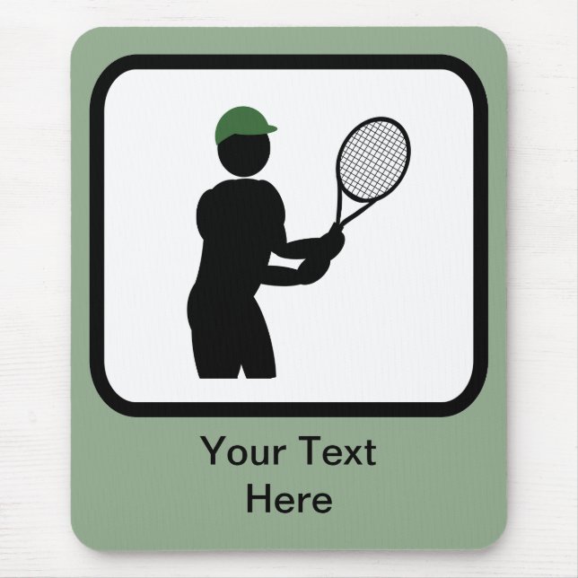 Anpassade Tennis Player Logotyp Musmatta (Framsidan)