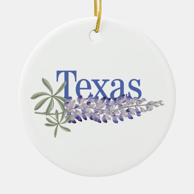 Anpassade Texas Ornament med blå nät (Framsidan)