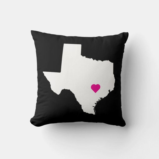 Anpassade Texas State Kärlek Reversible Pillow Kudde (Framsida)