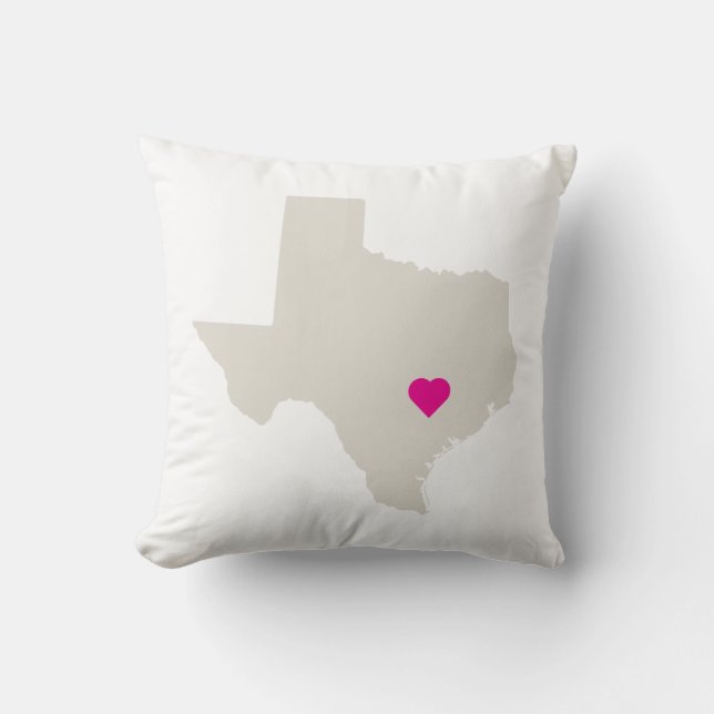 Anpassade Texas State Kärlek Reversible Pillow Kudde (Framsida)