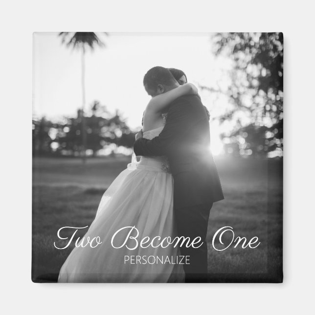 Anpassade Text Bröllop Magnet (Framsidan)