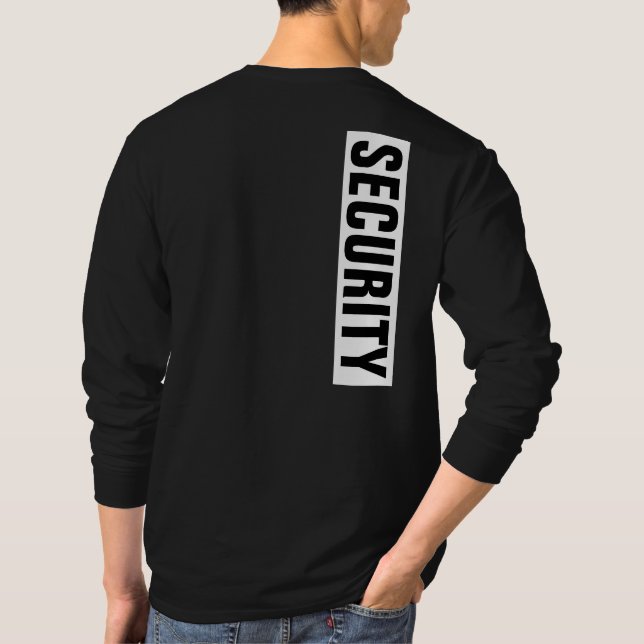 Anpassade Text Manar Svartvitt skydd T Shirt (Baksida)