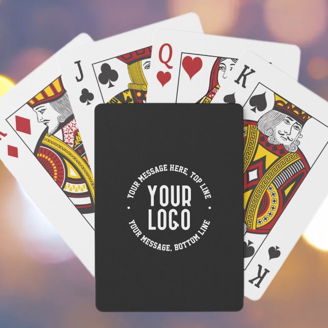 Anpassade Text och din överförda Logotyp eller bil Casinokort (Skapare uppladdad)
