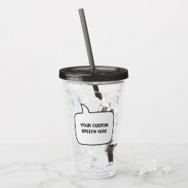 Anpassade text- och färgbubblor take away mugg