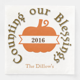 Anpassade Thanksgivingar - middagsservetter Pappersservett