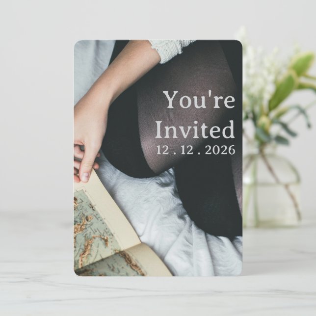 Anpassade tid- och platsinbjudningar för evenemang inbjudningar (Stående Fram)