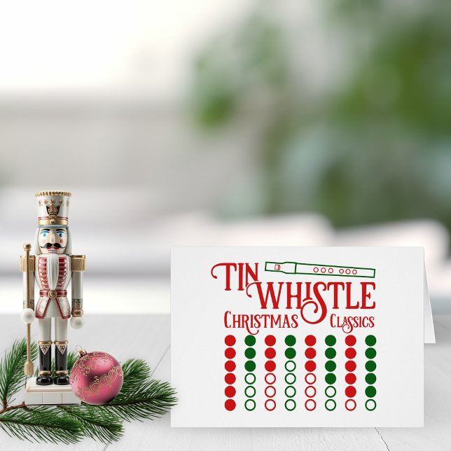 ANPASSADE Tin Whistle-julklapp Hälsningskort (Tin Whistle Christmas Classics)