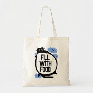 Anpassade Tjock Kat Tote Bag Tygkasse
