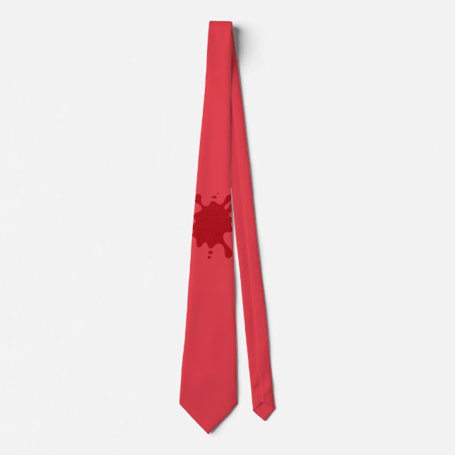 Anpassade Tomato Red Inkblot Neck Tie Slips (Framsida)