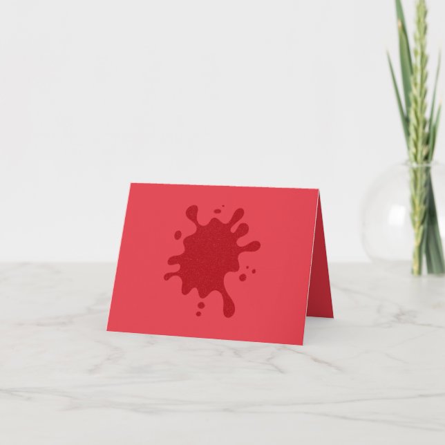 Anpassade Tomato Red Splatter Card Tack Kort (Framsida)