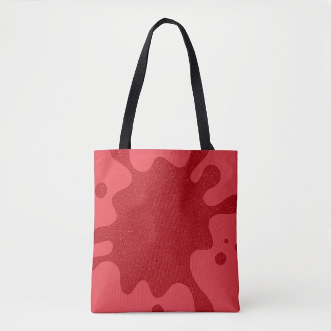 Anpassade Tomato Red Splatter Tote Tygkasse (Framsida)