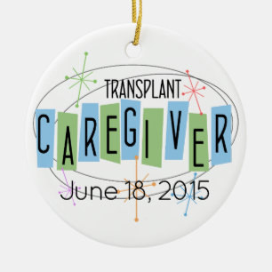 Anpassade Transplant Caregiver w/ Anpassningsbar P Julgransprydnad Keramik