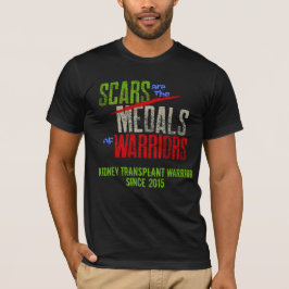 Anpassade Transplant Warrior Scars är medaljer T Shirt