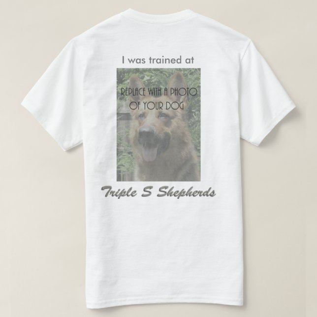 Anpassade trefaldigt S valler utbildningstshirten T Shirt (Design baksida)