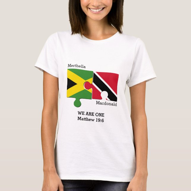 Anpassade TRINIDAD JAMAICA Par T Shirt (Framsida)