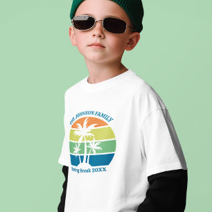 Anpassade Tropical Island Handflatan Träd Kids T Shirt