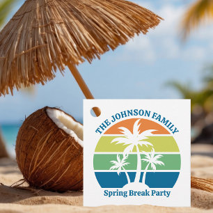 Anpassade Tropical Island Handflatan Träd Party Gåvor Etiketter