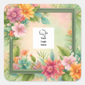 Anpassade Tropical Packaging Stickers Fyrkantigt Klistermärke