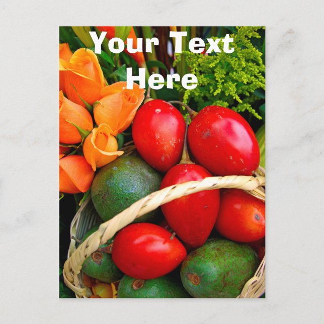 Anpassade tropiska frukter vykort (Framsida)