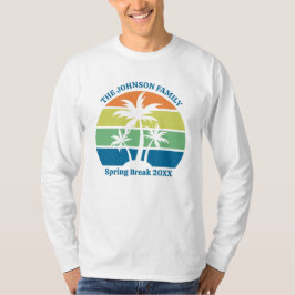 Anpassade Tropiska ön Handflatan Träd Långärmaden T Shirt