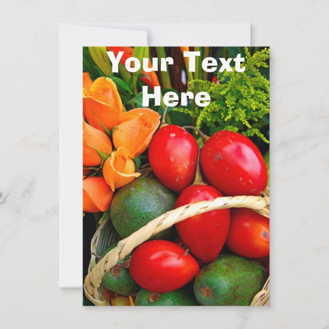 Anpassade tropiskt fruktkort (Framsida)