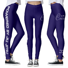 Anpassade tryckta Jiu Jitsu Crew Blå Spats Leggings
