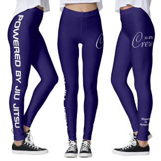 Anpassade tryckta Jiu Jitsu Crew Blå Spats Leggings