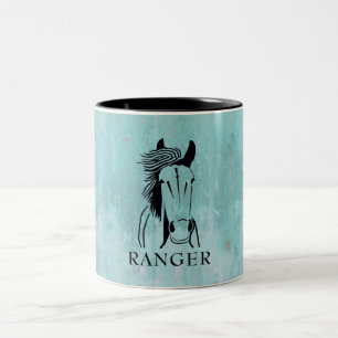 Anpassade Turcos Patina Artistic Horse Mugg