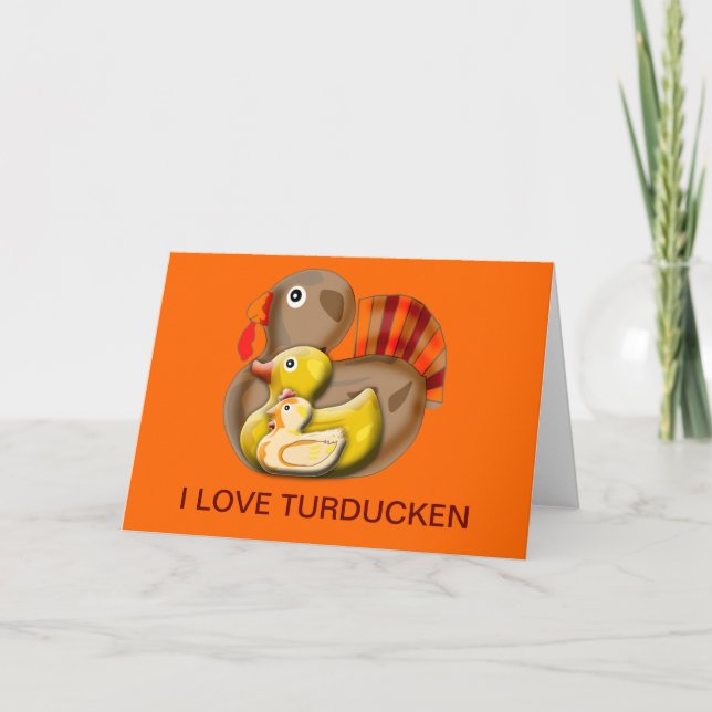 Anpassade Turducken Design Helgkort (Framsida)