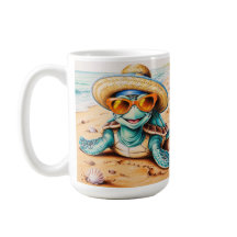 Anpassade Turtle på stranden