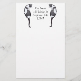 Anpassade Tuxedo Cats Stationery Brevpapper