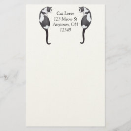 Anpassade Tuxedo Cats Stationery Brevpapper