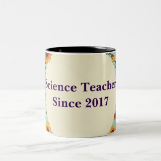 Anpassade - två tonars blommigt kaffe mugg