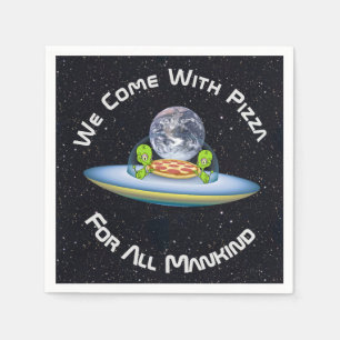 Anpassade UFO Pizza Delivery Pappersservett