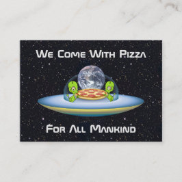 Anpassade UFO Pizza Delivery Visitkort