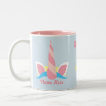 Anpassade Unicorn Horn Stars Mugg