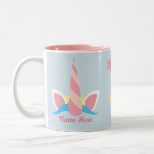 Anpassade Unicorn Horn Stars Mugg